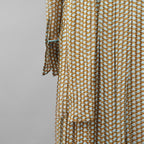 FENDI フェンディ /美品 20SS Belted Draped Pleated Printed Silk-Chiffon Midi Dress ベルト付き プリント シルクシフォン ミディドレス ワンピース/ FDA651 A5XF / size 40 (OLIVE GREEN) レディース