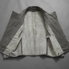 新品 希少 incarnation インカネーション / 24AW HORSE WHITE RG LEATHER W BREAST MOTO UNLINED PMT-5 / ホース レザー 白鞣し ライダース ジャケット/ size M B82(GRAY) 123012-alm