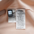 FENDI フェンディ /美品 20SS Belted Draped Pleated Printed Silk-Chiffon Midi Dress ベルト付き プリント シルクシフォン ミディドレス ワンピース/ FDA651 A5XF / size 40 (OLIVE GREEN) レディース