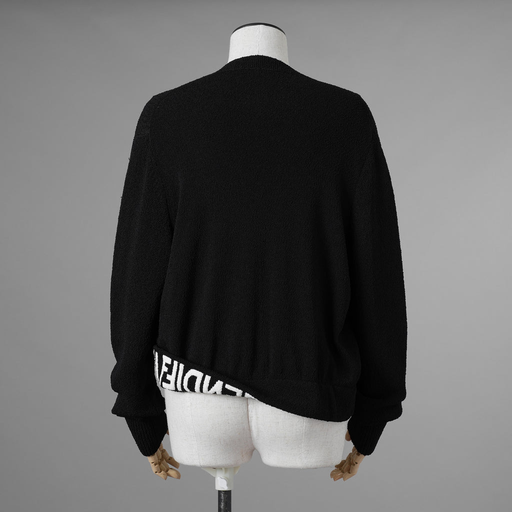 FENDI フェンディ / 美品 レーヨン ニット カーディガン / FZC990 ARVB / size 40 (BLACK） レディース 352049-izm