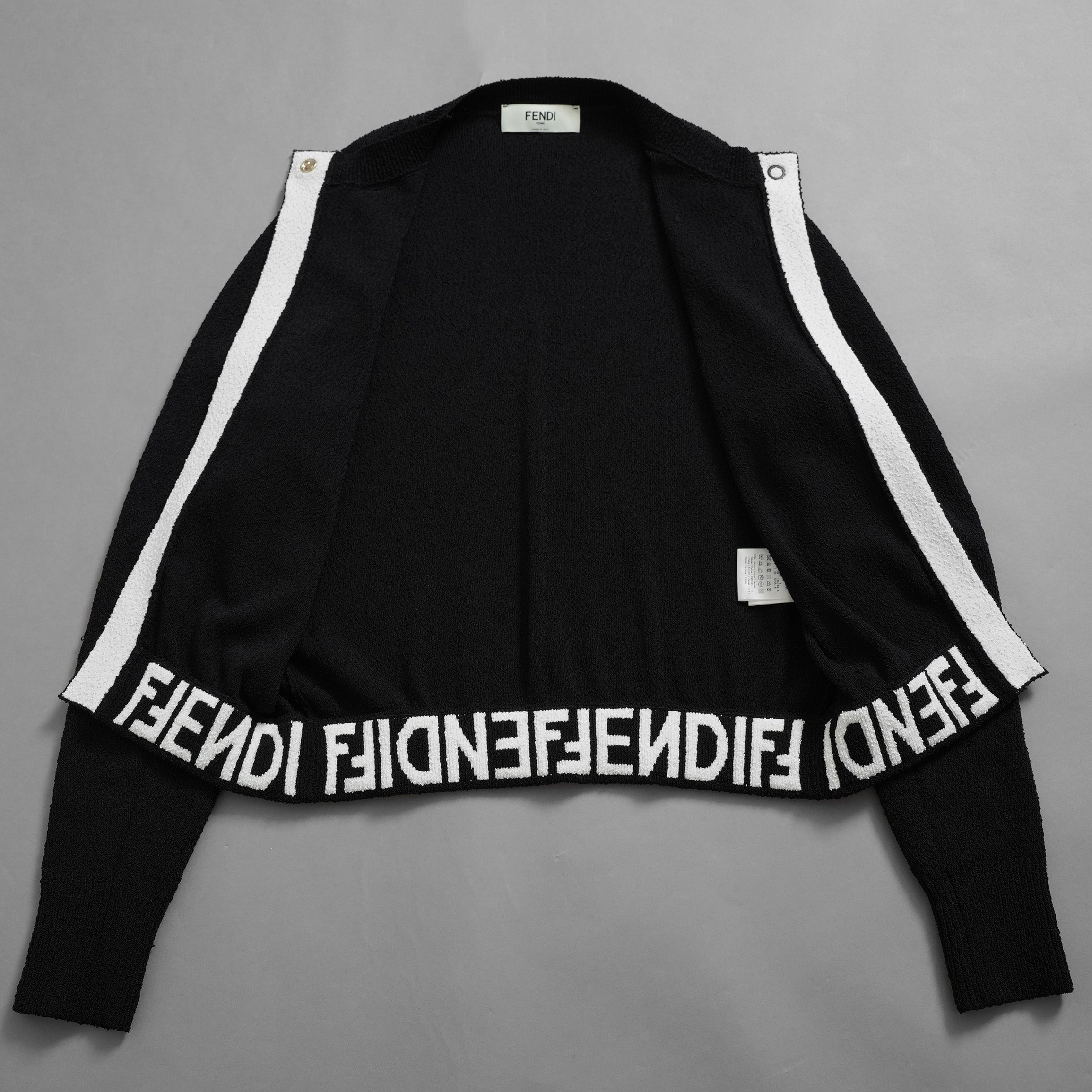 FENDI フェンディ / 美品 レーヨン ニット カーディガン / FZC990 ARVB / size 40 (BLACK） レディース 352049-izm