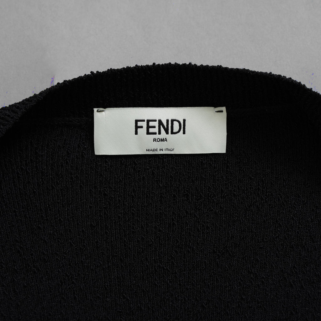 FENDI フェンディ / 美品 レーヨン ニット カーディガン / FZC990 ARVB / size 40 (BLACK） レディース 352049-izm