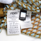 FENDI フェンディ /美品 20SS Belted Draped Pleated Printed Silk-Chiffon Midi Dress ベルト付き プリント シルクシフォン ミディドレス ワンピース/ FDA651 A5XF / size 40 (OLIVE GREEN) レディース