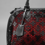 LOUIS VUITTON ルイヴィトン / 美品 22SS アルマ PM レザー / モノグラムレース ハンドバッグ バッグ / パドロック クロシェット / M20355 / BLACK × RED /レディース
