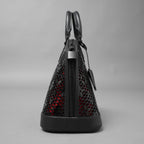 LOUIS VUITTON ルイヴィトン / 美品 22SS アルマ PM レザー / モノグラムレース ハンドバッグ バッグ / パドロック クロシェット / M20355 / BLACK × RED /レディース