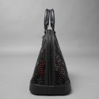 LOUIS VUITTON ルイヴィトン / 美品 22SS アルマ PM レザー / モノグラムレース ハンドバッグ バッグ / パドロック クロシェット / M20355 / BLACK × RED /レディース