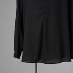 bajra バジュラ / 美品 ソフトローン・マオカラー比翼プルオーバー 長袖シャツ / 156UB03 / size 3 (BLACK) 352055-in-ue