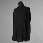 bajra バジュラ / 美品 ソフトローン・マオカラー比翼プルオーバー 長袖シャツ / 156UB03 / size 3 (BLACK) 352055-in-ue