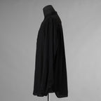 bajra バジュラ / 美品 ソフトローン・マオカラー比翼プルオーバー 長袖シャツ / 156UB03 / size 3 (BLACK) 352055-in-ue