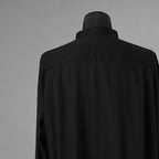 bajra バジュラ / 美品 ソフトローン・マオカラー比翼プルオーバー 長袖シャツ / 156UB03 / size 3 (BLACK) 352055-in-ue