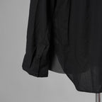 bajra バジュラ / 美品 ソフトローン・マオカラー比翼プルオーバー 長袖シャツ / 156UB03 / size 3 (BLACK) 352055-in-ue