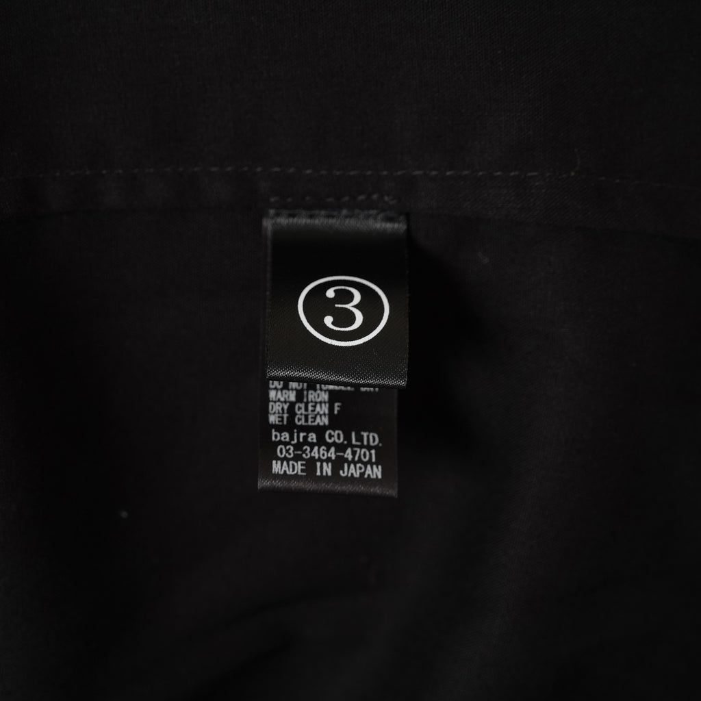 bajra バジュラ / 美品 ソフトローン・マオカラー比翼プルオーバー 長袖シャツ / 156UB03 / size 3 (BLACK) 352055-in-ue