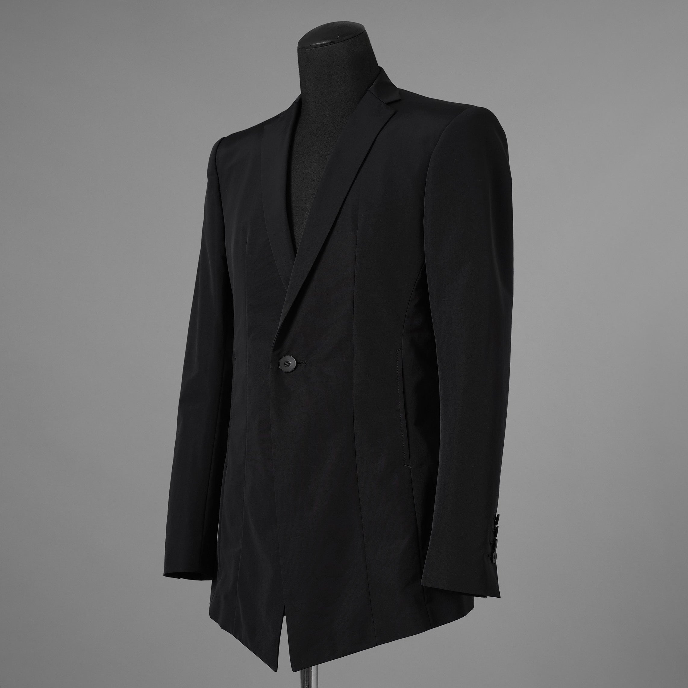 新品 JULIUS ユリウス / 26SS Tailored Jacket NYLON/COTTON GROSGRAIN テーラードジャケット / 937JAM1 / size 2 (BLACK) 123012-alm
