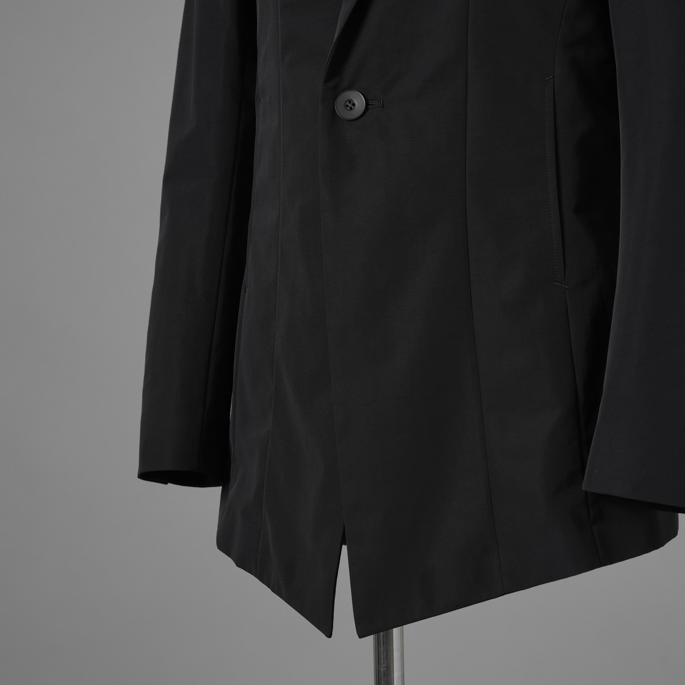 新品 JULIUS ユリウス / 26SS Tailored Jacket NYLON/COTTON GROSGRAIN テーラードジャケット / 937JAM1 / size 2 (BLACK) 123012-alm
