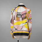 EMILIO PUCCI エミリオプッチ / 美品 22SS Battistero バッティステロ プリント シルクツイル  ブラウス / 街並み / 長袖シャツ /  1ERJ501E721 / size 38 (MULTI  COLOR) レディース