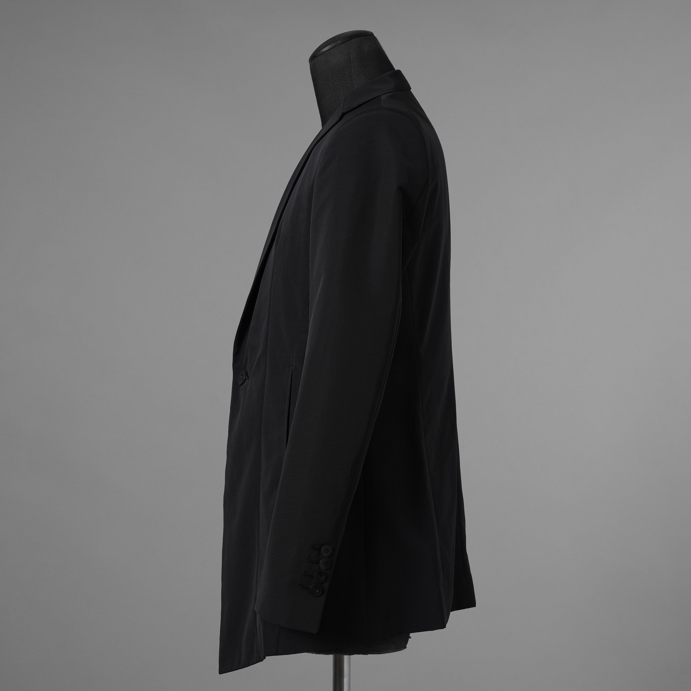 新品 JULIUS ユリウス / 26SS Tailored Jacket NYLON/COTTON GROSGRAIN テーラードジャケット / 937JAM1 / size 2 (BLACK) 123012-alm