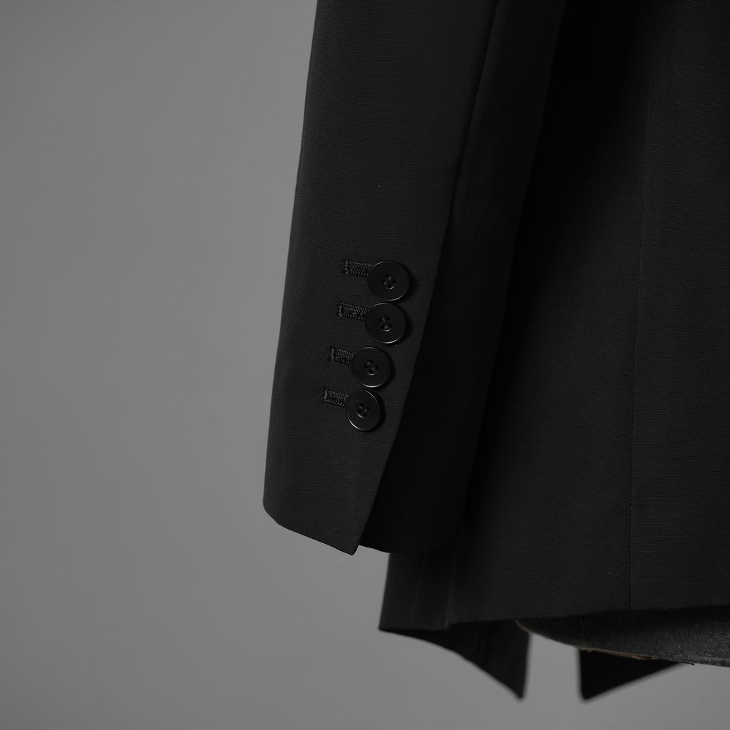 新品 JULIUS ユリウス / 26SS Tailored Jacket NYLON/COTTON GROSGRAIN テーラードジャケット / 937JAM1 / size 2 (BLACK) 123012-alm