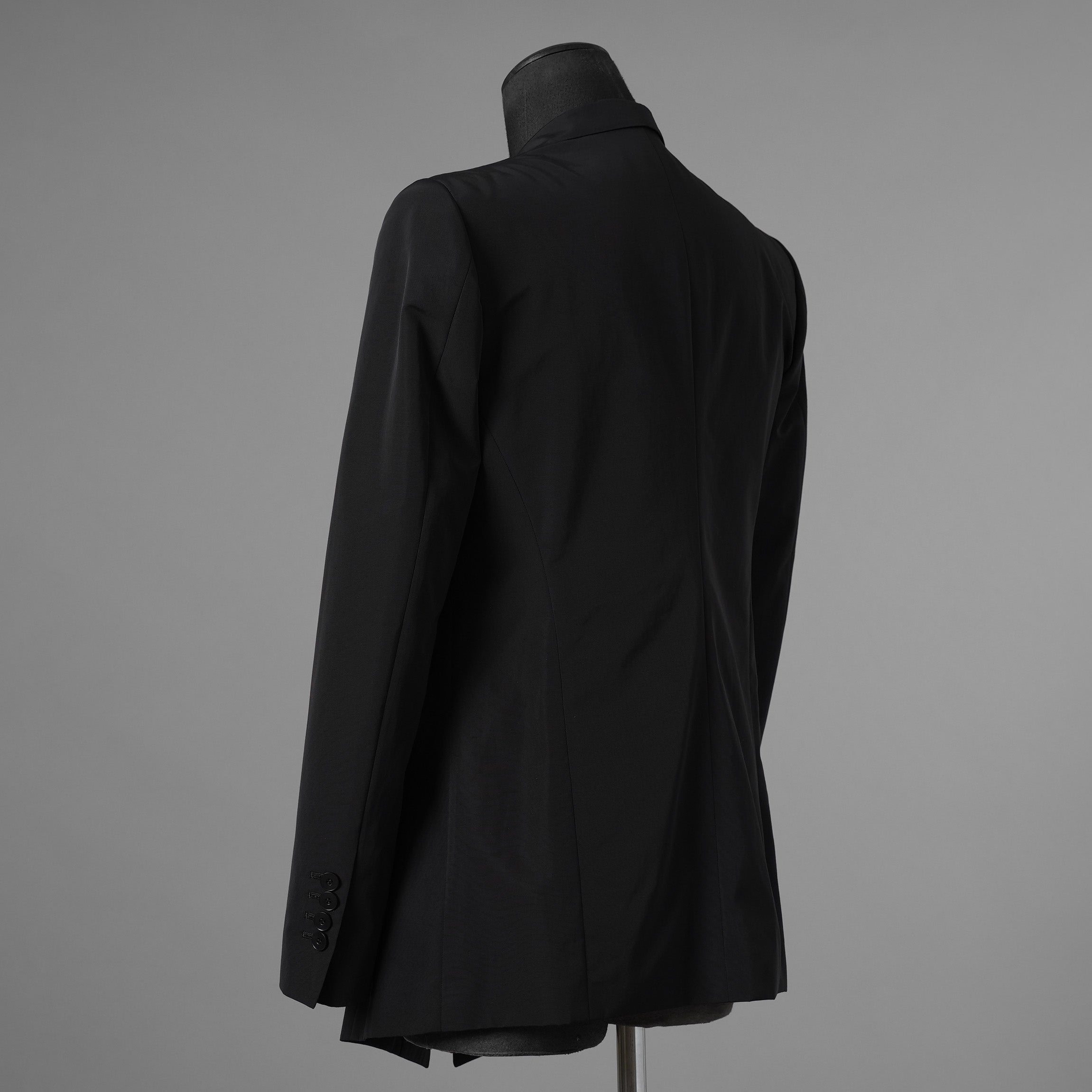新品 JULIUS ユリウス / 26SS Tailored Jacket NYLON/COTTON GROSGRAIN テーラードジャケット / 937JAM1 / size 2 (BLACK) 123012-alm
