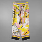 EMILIO PUCCI エミリオプッチ / 美品 22SS Battistero バッティステロ プリント シルクツイル キュロット ワイドパンツ / 街並み / 1ERJ501E721 / size 38 (MULTI  COLOR) レディース