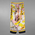 EMILIO PUCCI エミリオプッチ / 美品 22SS Battistero バッティステロ プリント シルクツイル キュロット ワイドパンツ / 街並み / 1ERJ501E721 / size 38 (MULTI  COLOR) レディース