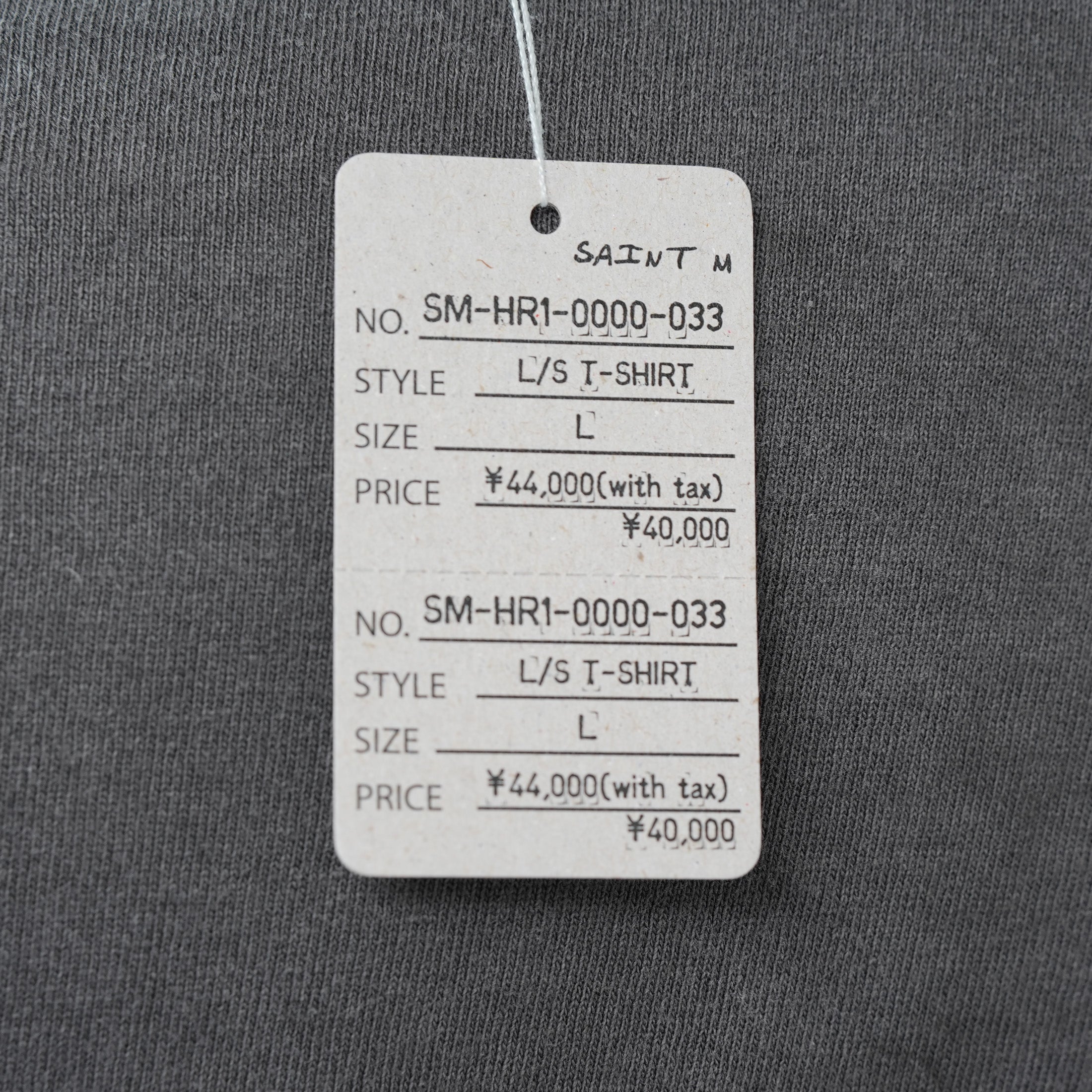 未使用 SAINT Mxxxxxx セント マイケル / 25AW LS TEE / HEAVY WEIGHT / 長袖Tシャツ / SM-HR1-0000-033 / size L (BLACK)