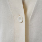 HERMES エルメス / ゴルチエ期 コットンシルク ノースリーブ ロング カーディガン / ニット ワンピース / size 34 (IVORY)レディース