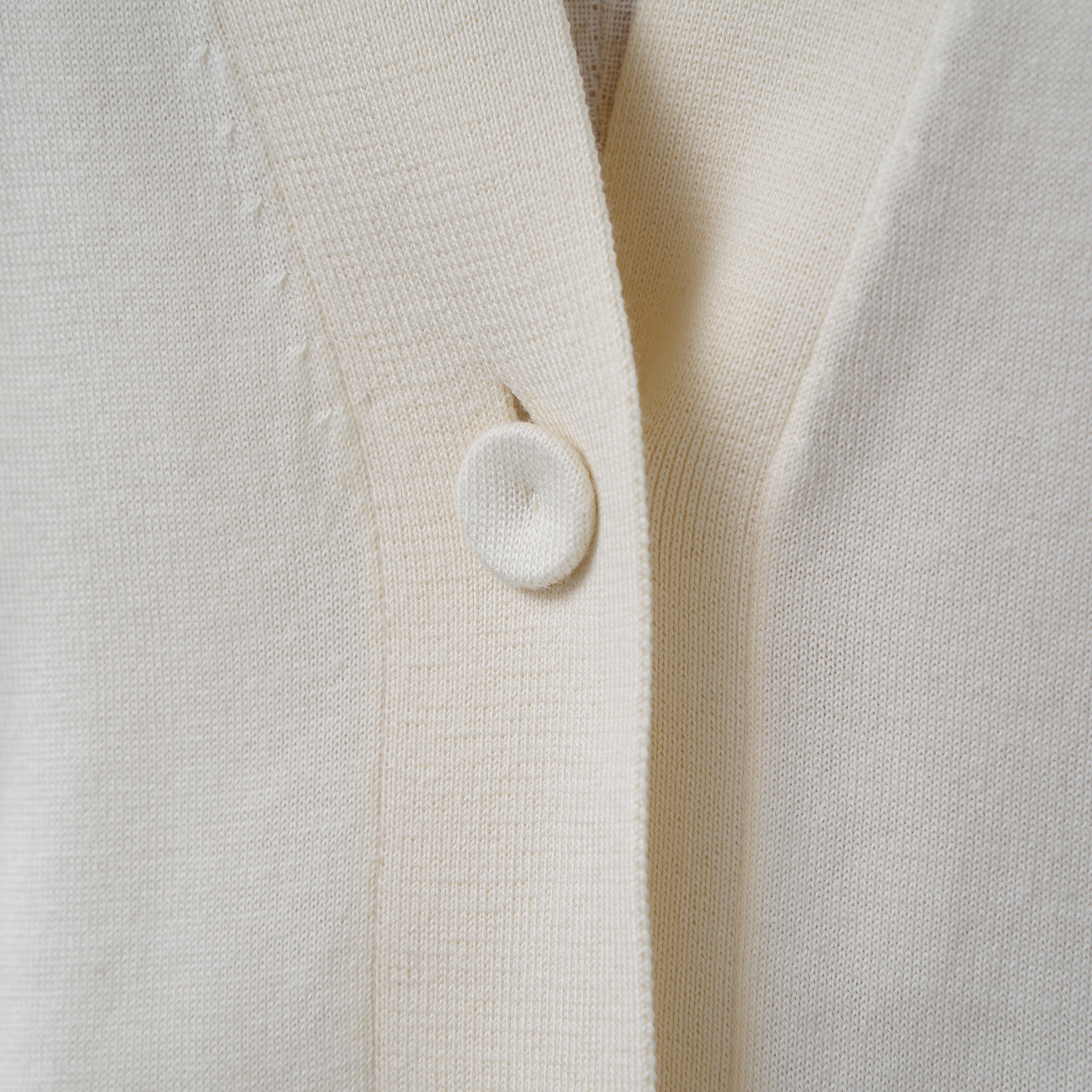 HERMES エルメス / ゴルチエ期 コットンシルク ノースリーブ ロング カーディガン / ニット ワンピース / size 34 (IVORY)レディース