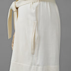 HERMES エルメス / ゴルチエ期 コットンシルク ノースリーブ ロング カーディガン / ニット ワンピース / size 34 (IVORY)レディース