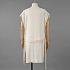 HERMES エルメス / ゴルチエ期 コットンシルク ノースリーブ ロング カーディガン / ニット ワンピース / size 34 (IVORY)レディース