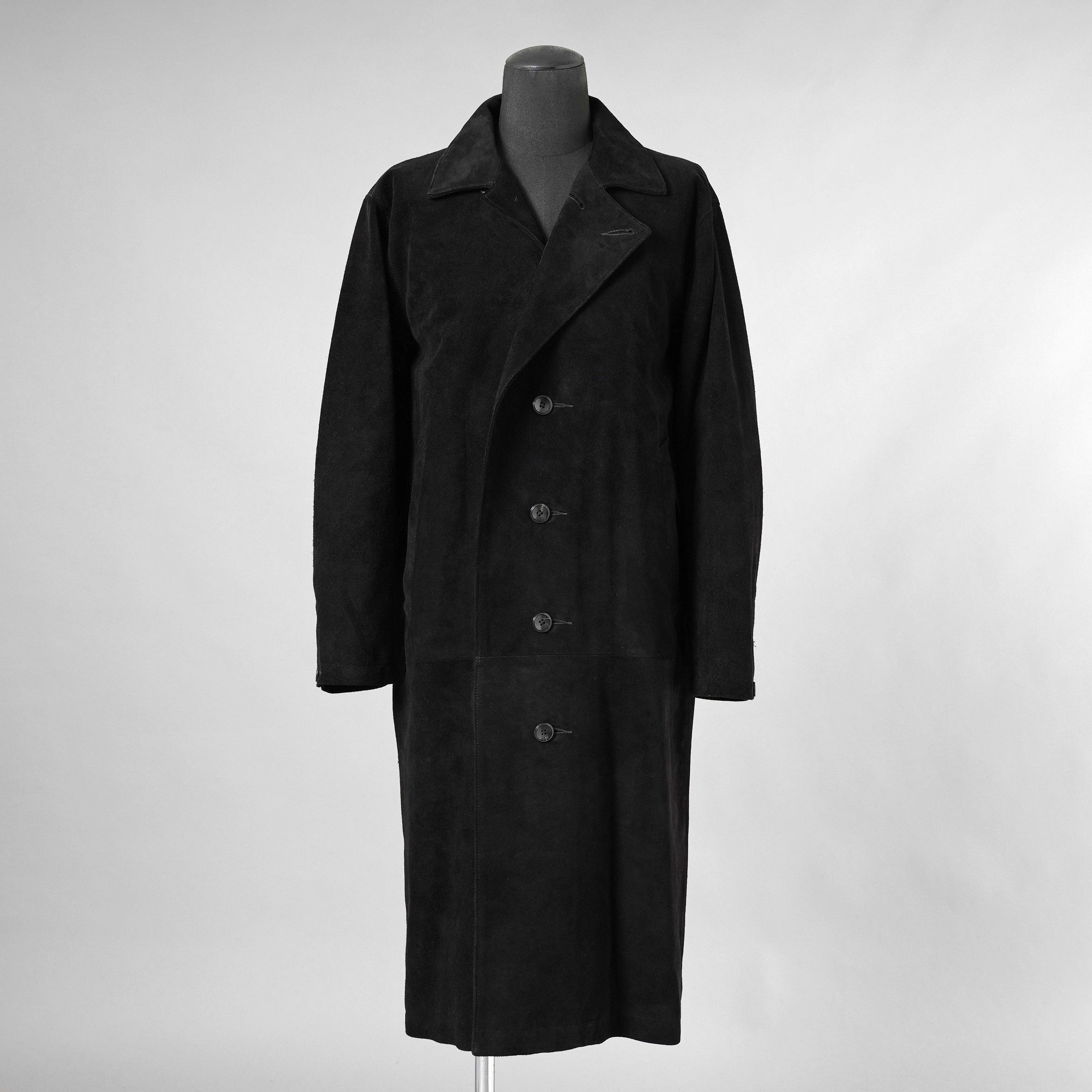新品 STRUM ストラム / 22AW スエード ホースハイド "ROY" バイカーロングコート アウター / STL066-05 / size M (BLACK) 352061-in-ue