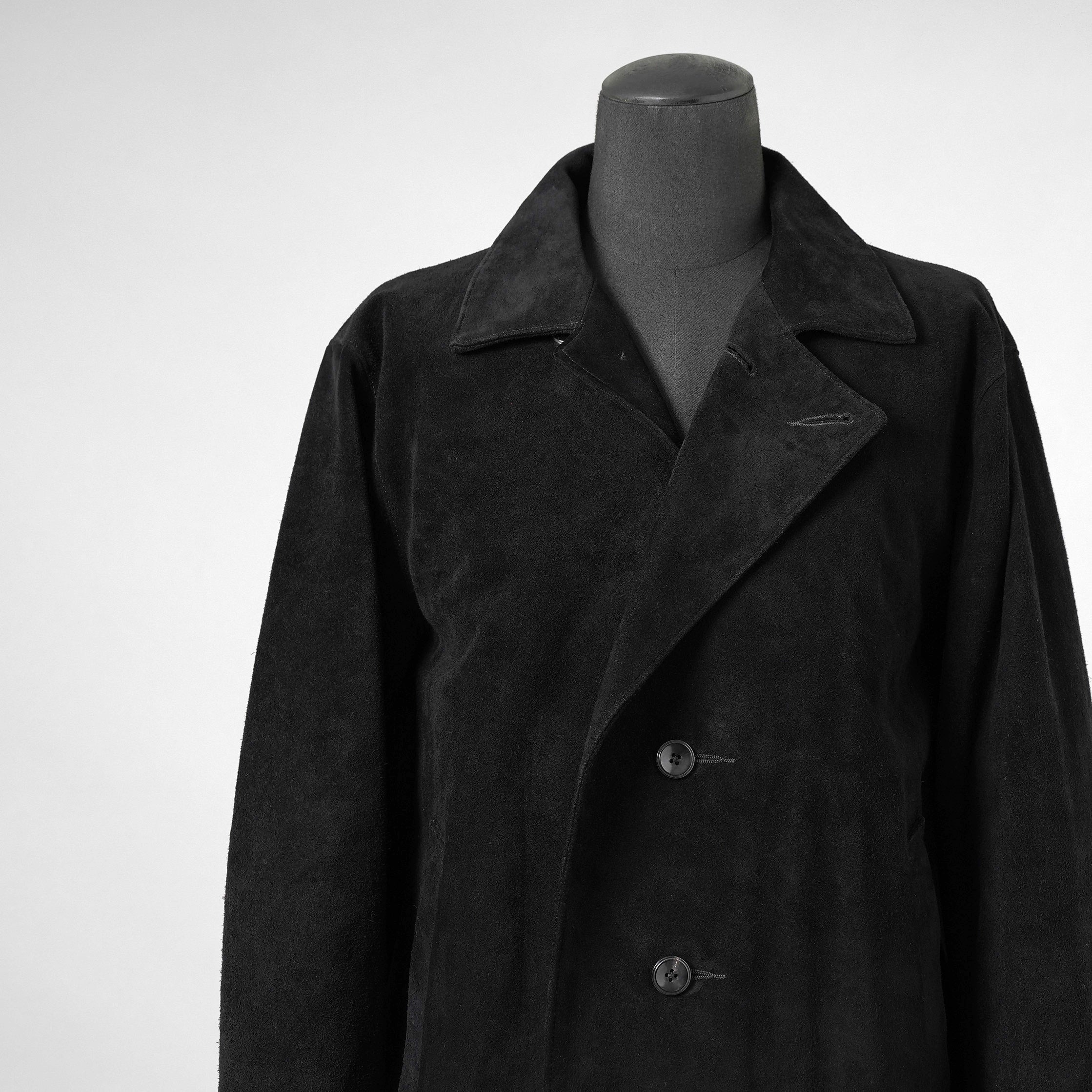 新品 STRUM ストラム / 22AW スエード ホースハイド "ROY" バイカーロングコート アウター / STL066-05 / size M (BLACK) 352061-in-ue