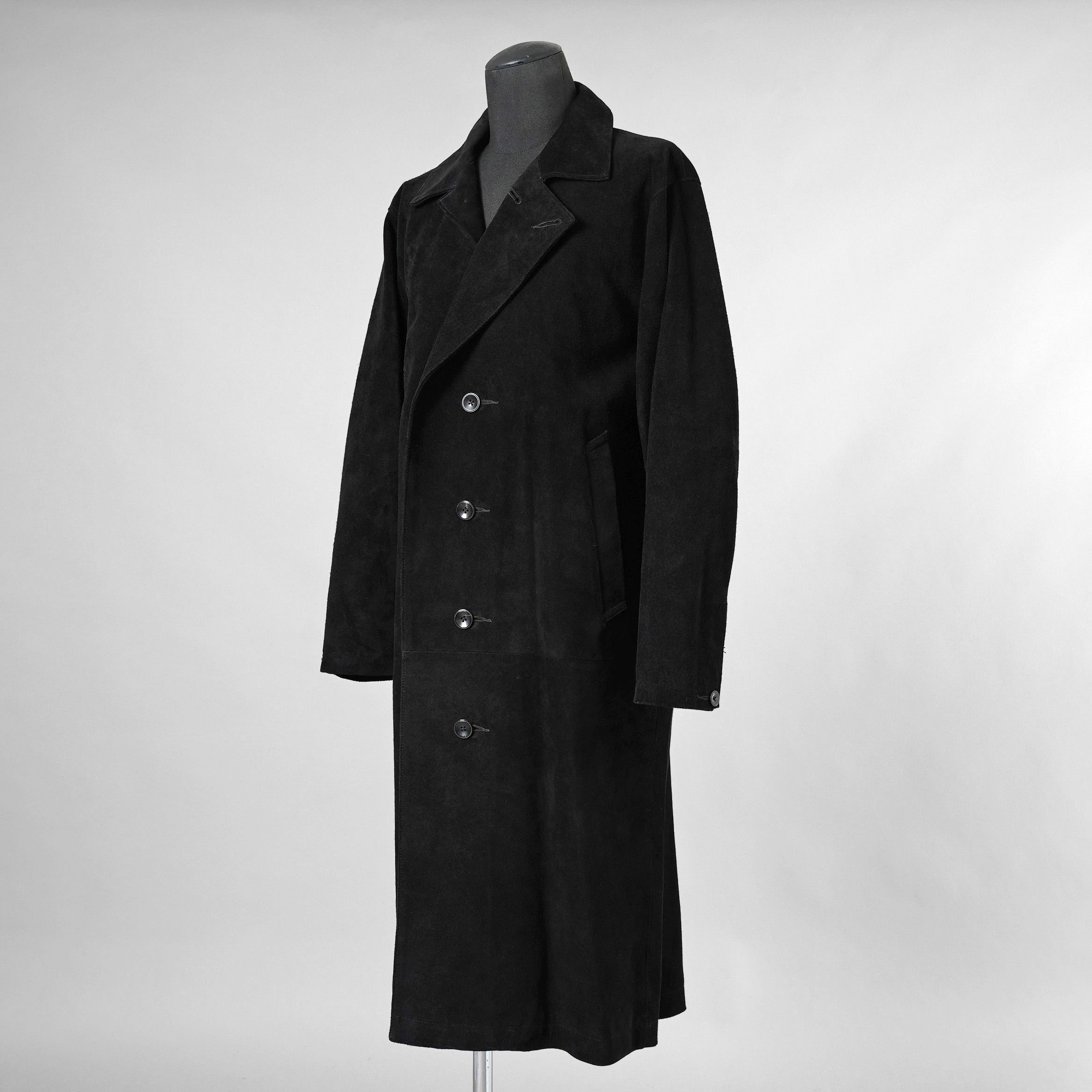 新品 STRUM ストラム / 22AW スエード ホースハイド "ROY" バイカーロングコート アウター / STL066-05 / size M (BLACK) 352061-in-ue