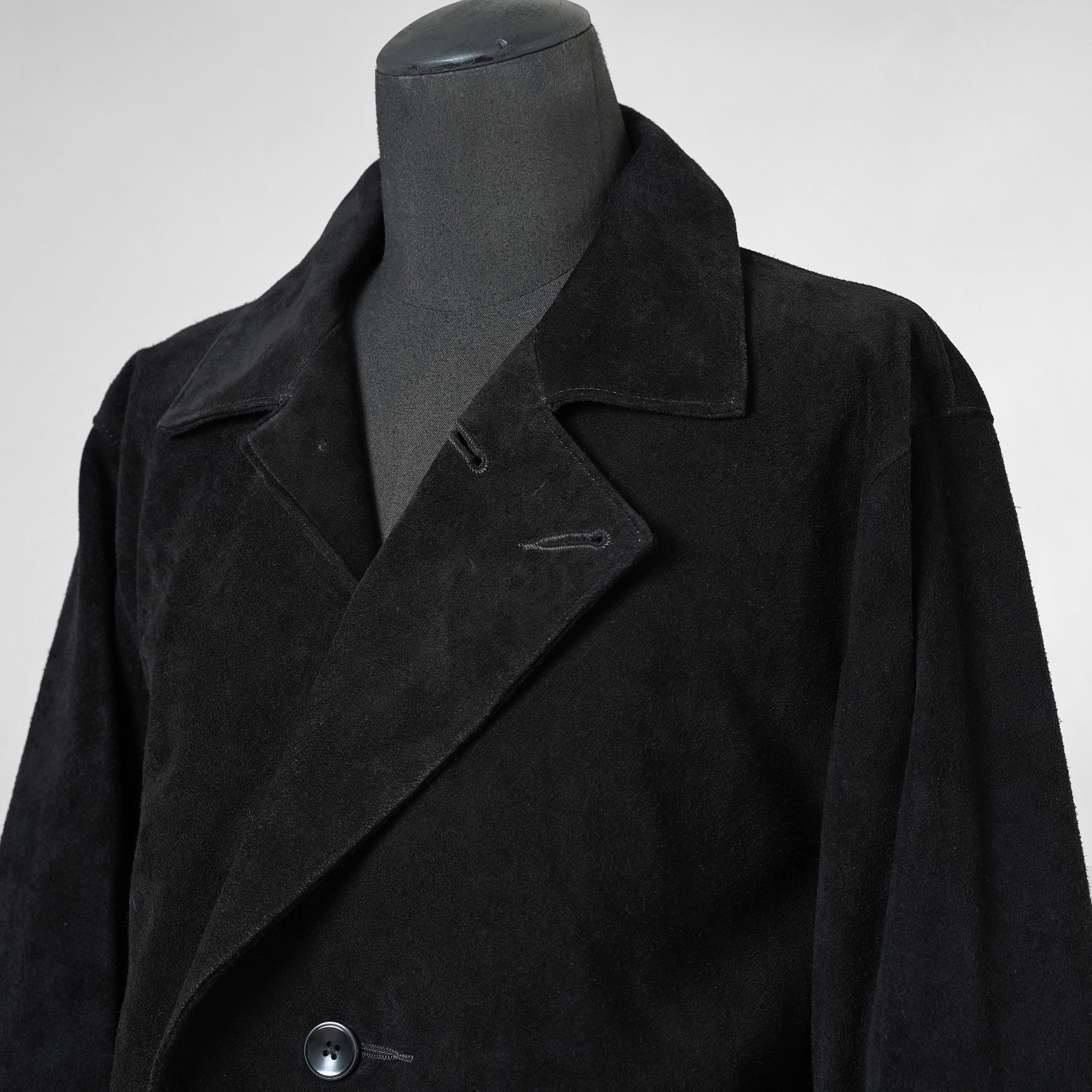 新品 STRUM ストラム / 22AW スエード ホースハイド "ROY" バイカーロングコート アウター / STL066-05 / size M (BLACK) 352061-in-ue