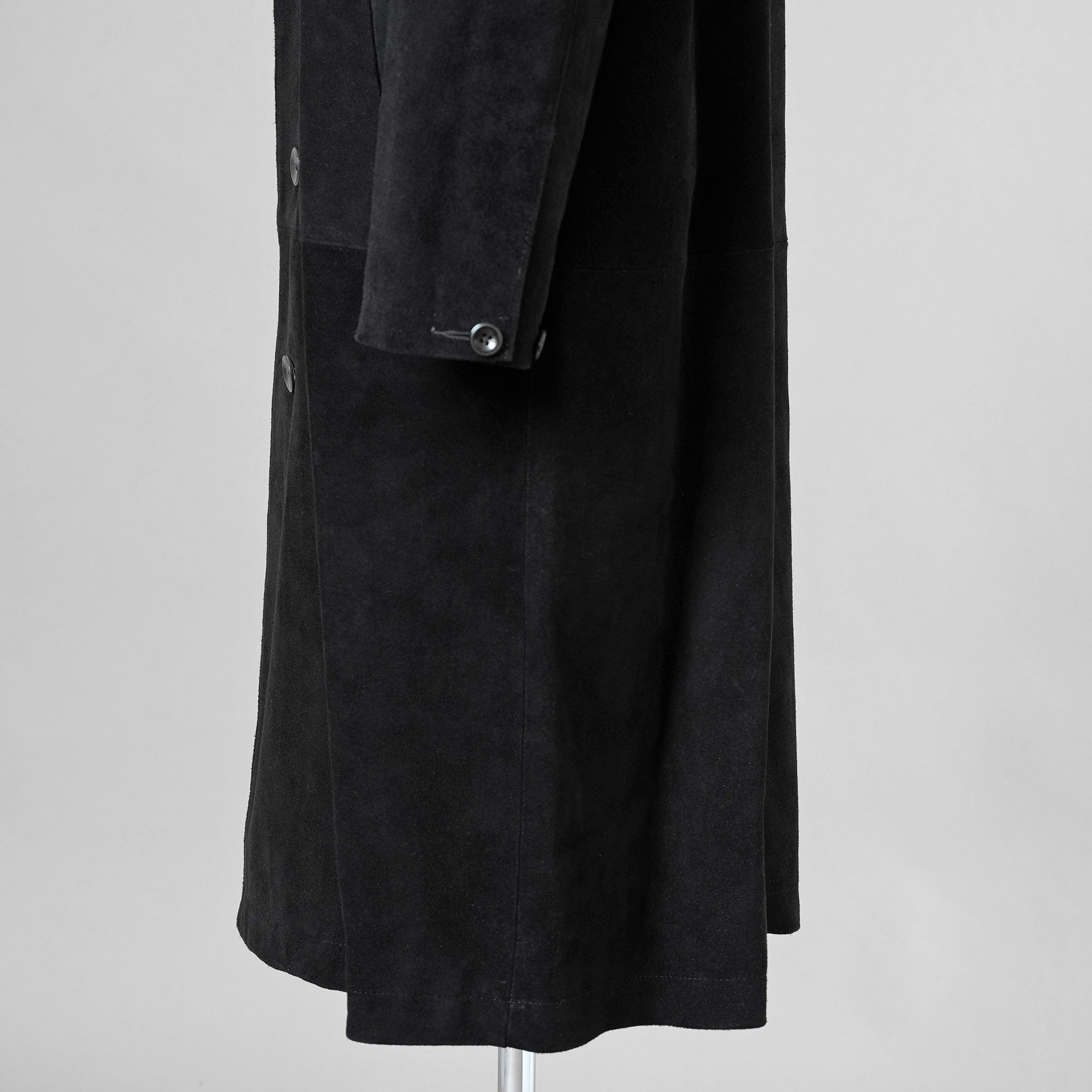 新品 STRUM ストラム / 22AW スエード ホースハイド "ROY" バイカーロングコート アウター / STL066-05 / size M (BLACK) 352061-in-ue