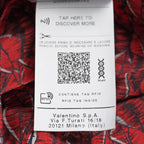 VALENTINO ヴァレンティノ / 美品 21SS シルク100％ リッププリント プリーツ ロングスカート / VB3RA74062W / size 38 (RED) レディース