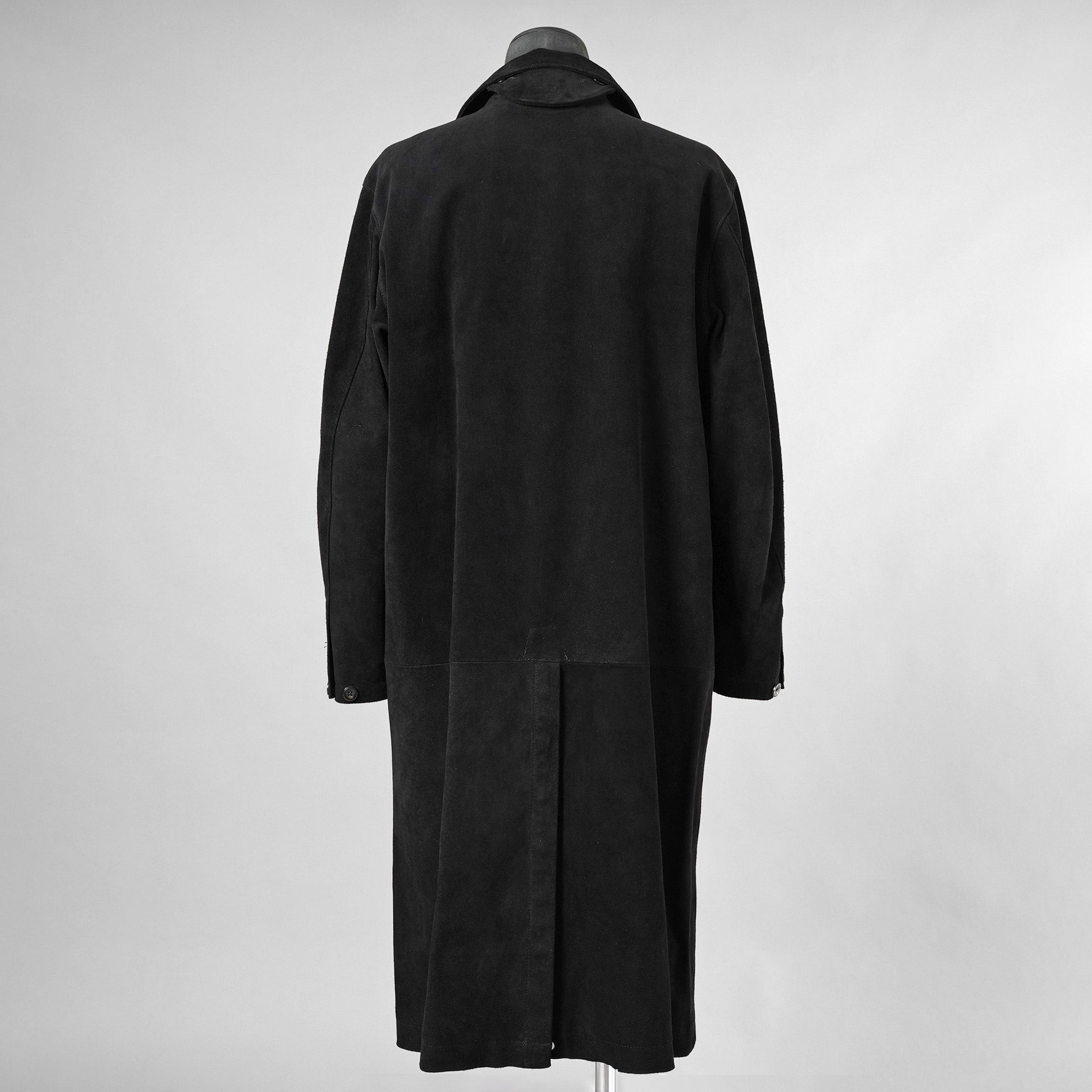 新品 STRUM ストラム / 22AW スエード ホースハイド "ROY" バイカーロングコート アウター / STL066-05 / size M (BLACK) 352061-in-ue