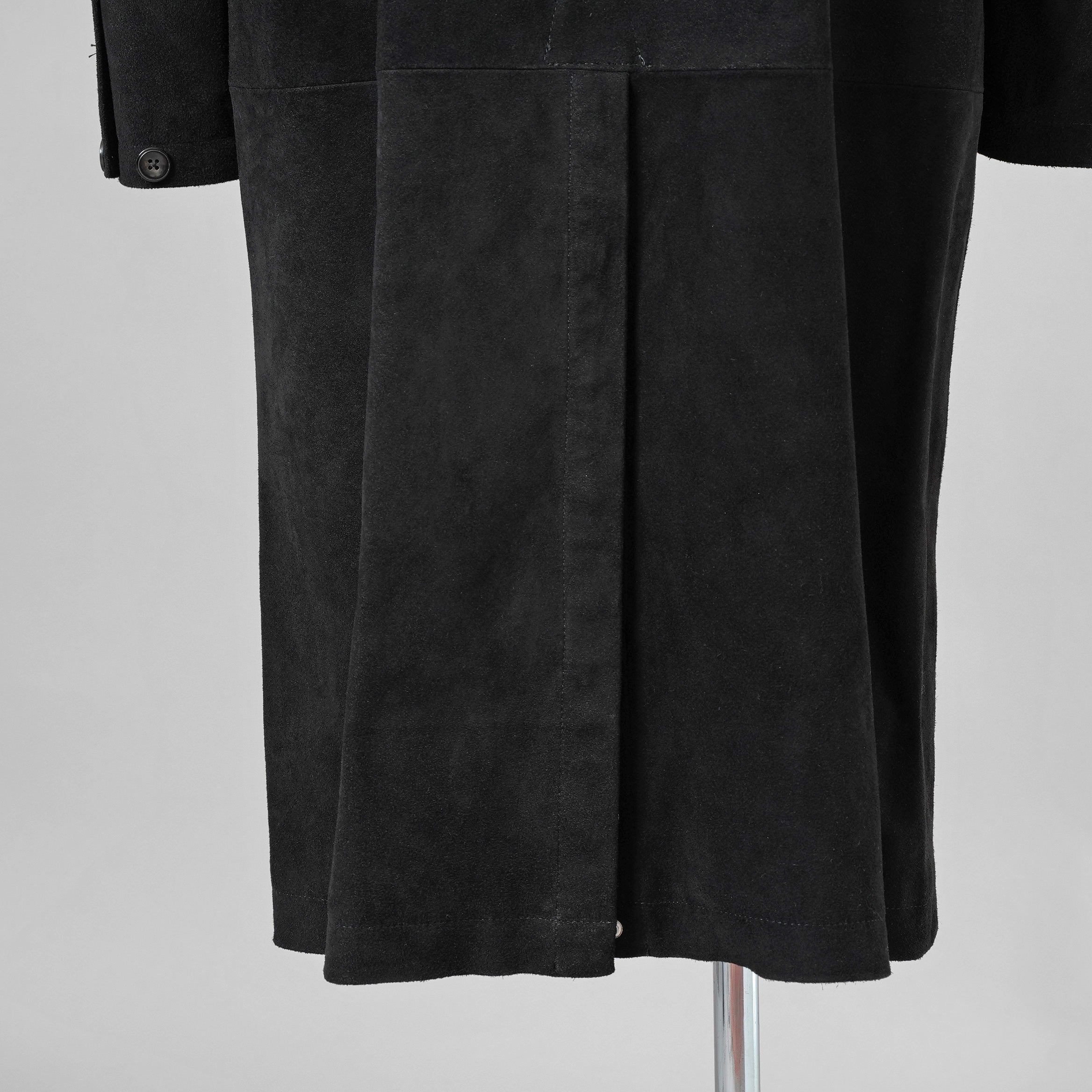 新品 STRUM ストラム / 22AW スエード ホースハイド "ROY" バイカーロングコート アウター / STL066-05 / size M (BLACK) 352061-in-ue