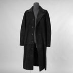 新品 STRUM ストラム / 22AW スエード ホースハイド "ROY" バイカーロングコート アウター / STL066-05 / size M (BLACK) 352061-in-ue