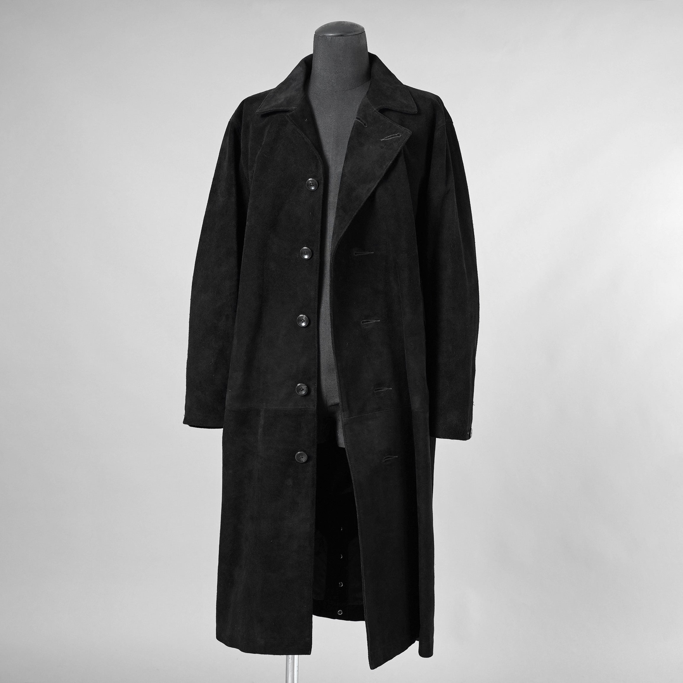 新品 STRUM ストラム / 22AW スエード ホースハイド "ROY" バイカーロングコート アウター / STL066-05 / size M (BLACK) 352061-in-ue