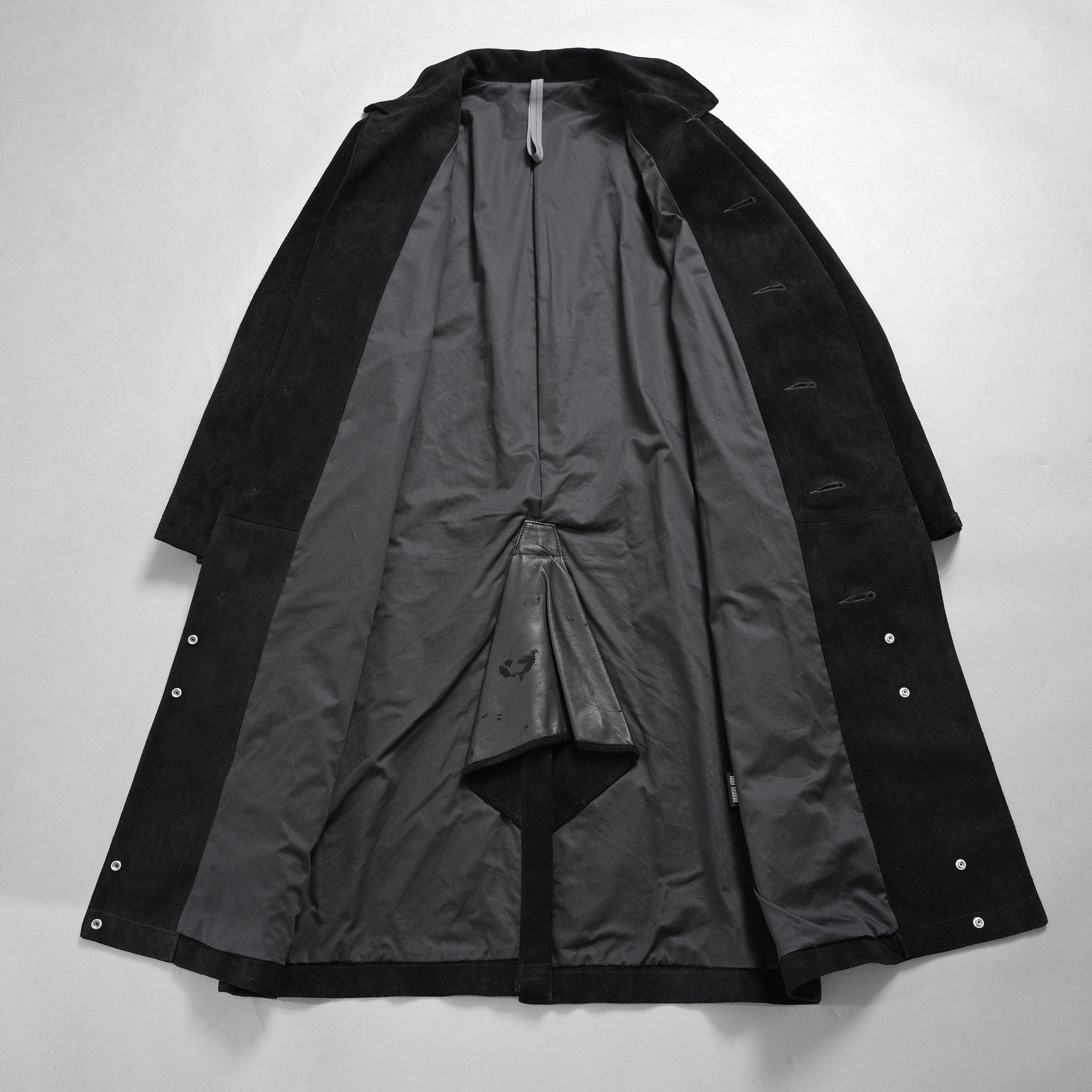 新品 STRUM ストラム / 22AW スエード ホースハイド "ROY" バイカーロングコート アウター / STL066-05 / size M (BLACK) 352061-in-ue