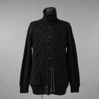 incarnation インカネーション / 美品 23AW VIRGIN WOOL CABRE CARDIGAN with HAND STITCH / ニット / size M (BLACK)
