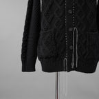 incarnation インカネーション / 美品 23AW VIRGIN WOOL CABRE CARDIGAN with HAND STITCH / ニット / size M (BLACK)