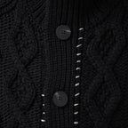 incarnation インカネーション / 美品 23AW VIRGIN WOOL CABRE CARDIGAN with HAND STITCH / ニット / size M (BLACK)