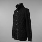 incarnation インカネーション / 美品 23AW VIRGIN WOOL CABRE CARDIGAN with HAND STITCH / ニット / size M (BLACK)