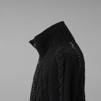 incarnation インカネーション / 美品 23AW VIRGIN WOOL CABRE CARDIGAN with HAND STITCH / ニット / size M (BLACK)