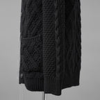 incarnation インカネーション / 美品 23AW VIRGIN WOOL CABRE CARDIGAN with HAND STITCH / ニット / size M (BLACK)