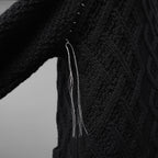 incarnation インカネーション / 美品 23AW VIRGIN WOOL CABRE CARDIGAN with HAND STITCH / ニット / size M (BLACK)