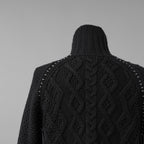 incarnation インカネーション / 美品 23AW VIRGIN WOOL CABRE CARDIGAN with HAND STITCH / ニット / size M (BLACK)