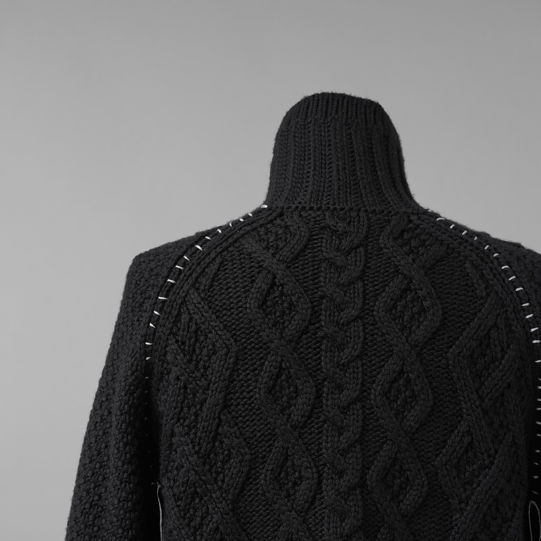 incarnation インカネーション / 美品 23AW VIRGIN WOOL CABRE CARDIGAN with HAND STITCH / ニット / size M (BLACK)