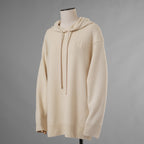 FENDI フェンディ / 美品 21AW カシミア FFエンボス フーディ ニットパーカー / FZX841 ALAK / size 40 (IVORY) レディース 352076-izm